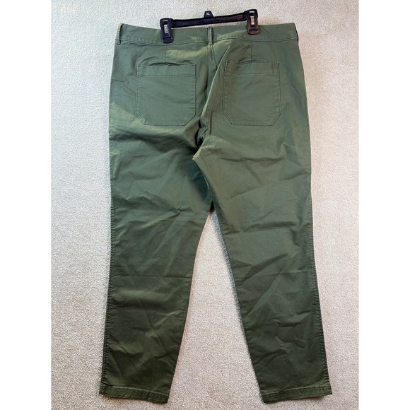 Old Navy Pixie Pants NEW Women's 16 (38x26.5) Olive Green Cropped Utility Chino - Picture 3 of 9